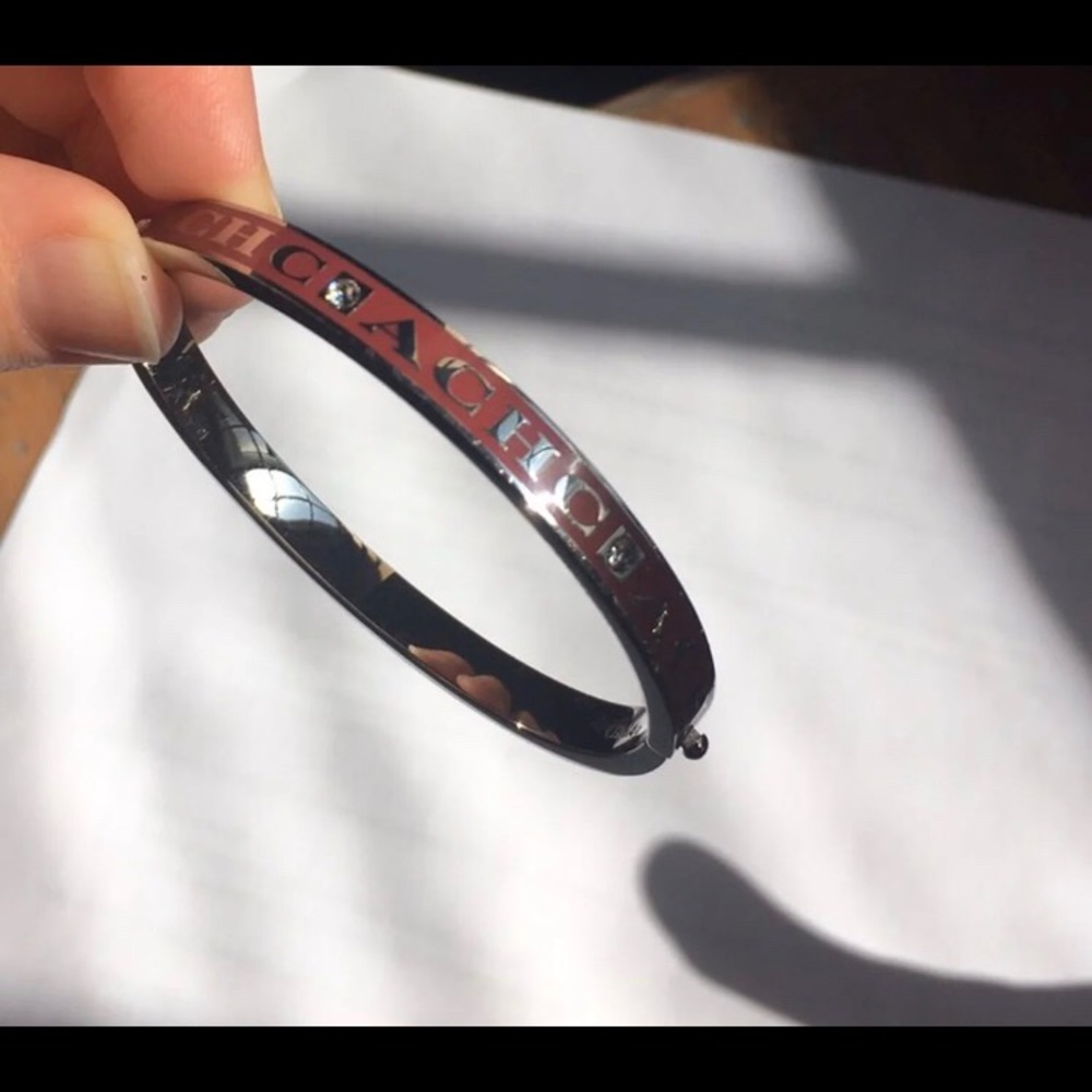 Coach Stone Hinged Bangle Bracelet - image 2